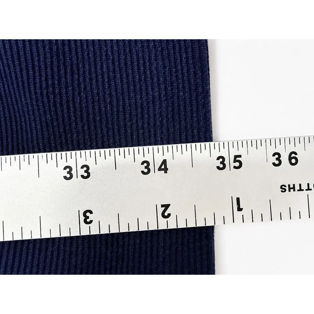 Boden Ellen Ottoman Dress Women Size 12 Regular Navy Ribbed Shift Pockets Preppy